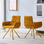 LLappuil Dining Chair Set of 2, 2 Piece Upholstered Accent Chairs for Dining Room, Living Room Yellow