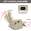 LLappuil Recliner Chair, 360° Swivel Massage Recliner Chair with Heat, Nursery Glider Rocker Recliner Chair for Living Room, Bedroom, Faux Leather Beige
