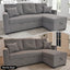 LLappuil Sectional Sofa, 71" Sectional Couch Convertible Sofa Bed, Pull Out Sofa Bed Full Size with Storage Chaise for Living Room, Linen Light Gray