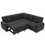 LLappuil 85" x 85" Sectional Sofa, L Shaped Sectional Couch with Pull Out Sofa Bed, Convertible Sofa Bed with Hidden Storage, Polyester Fabric 5 Seat Sofa Couch for Living Room