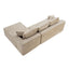 LLappuil 106" Sectional Sofa, Modular Sectional Couch with Left Chaise, Deep Seat Corduroy Cloud Sofa for Living Room