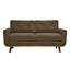 LLappuil 65" Loveseat Sofa, Love Seat Small Sofa Couch for Living Room, Bedroom, Compact Space, Polyester Brown