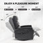 LLappuil Recliner Chair, 360° Swivel Massage Recliner Chair with Heat, Nursery Glider Rocker Faux Leather Recliner Chair for Living Room Beige