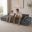 LLappuil 95" Sectional Sofa, Modular Sectional Couch with Left Chaise, Cup Holders, Side Pocket, Corduroy Boneless Sofa Couch for Living Room