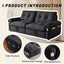 LLappuil 77" Pull Out Sofa Bed Queen Size, Loveseat Sofa Convertible Sleeper Sofa Bed, Flannelette Fabric Sofa Couch for Living Room Gray