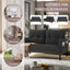 LLappuil Loveseat Sofa, 47" Small Couch, Love Seat Corduroy Sofa Couch for Compact Space Dark Gray