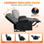 LLappuil Loveseat Recliner Chair, Massage Recliner Chair with Heating, Manual Oversized Recliner Home Theater with Cup Holders, Side Pocket for Adults Black
