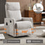 LLappuil Recliner Chair, 360° Swivel Massage Recliner Chair with Heat, Nursery Glider Rocker Recliner Chair for Living Room, Bedroom, Chenille Light Gray