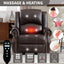 LLappuil Recliner Chair, 360° Swivel Massage Recliner Chair with Heat, Nursery Glider Rocker Manual Recliner Chair with Side Pockets for Living Room, Bedroom Dark Brown