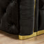 LLappuil Sectional Sofa, 111" Chesterfield Sofa with Curved Arm Button Tufted, Velvet Cloud Sofa Couch for Living Room Black