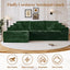 LLappuil 108" Sectional Sofa, Modular Sectional Couch with Right Chaise, Deep Seat Corduroy Cloud Sofa for Living Room Green