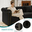 LLappuil 115" Sectional Sofa, Oversized Sectional Couch with Pull Out Sofa Bed King Size, Velvet Button Tufted Chesterfield Sofa Couch with Trim Rolled Arms for Living Room Black