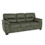 LLappuil 81" Mid-Century Modern Sofa, 3 Seat Sofa Cloud Couch for Living Room, Foil Fabric Green