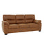 LLappuil 81" Mid-Century Modern Sofa, 3 Seat Sofa Cloud Couch for Living Room, Foil Fabric Light Brown