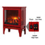 LLappuil 18" Electric Fireplace, Freestanding Electric Fireplace Stove Heater with 3D Flame Effect for 800 Sq. Ft, 1400W /700W heat/ 5000 BTU Red