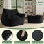 LLappuil Bean Bag Chair with Ottoman, Lazy Sofa Chair for Adults, Memory Foam Bean Bag Chairs with Filler Included for Living Room Bedroom Black
