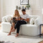 LLappuil 67" Loveseat Sofa, Chenille Boneless Sofa Couch for Living Room, No Need Assemble Beige