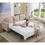 LLappuil Pull Out Sofa Bed Queen Size, 82" 3 Seat Sofa Convertible Sofa Bed, Velvet Sofa Couch with Memory Foam Mattress for Living Room Beige