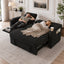 LLappuil 81" Loveseat Sofa with Recliner Chair, 3 Seat Sofa with Pull Out Sofa Bed, Chenille Sofa Couch Convertible Sofa Bed with Tabletop, Cup Holder, USB & Type-c Charging Port for Living Room
