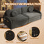 LLappuil King Size Pull Out Sofa Bed, Compact Loveseat Sofa Covertible Sofa Bed with USB Port, Side Pocket , Chenille Sofa Couch for Living Room