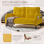 LLappuil Loveseat Sofa, 47" Small Couch, Love Seat Corduroy Sofa Couch for Compact Space Yellow