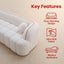 LLappuil 98" Cloud Couch, Oversized Boneless Compressed Sofa, Corduroy 3 Seater Sofa Couch with Bubble Channel Tufted for Living Room, No Assembly Required