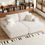 LLappuil 130" Sectional Sofa, U Shaped Modular Sectioanl Couch with Chaise, Boneless Corduroy Sofa Couch for Living Room, No Assembly Compression Sofa Beige