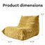 LLappuil Bean Bag Chair, Lazy Sofa Chair for Adults, BeanBag Chair Bean Bag Sofa with Memory Foam for Living Room Bedroom Yellow