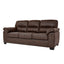 LLappuil 81" Mid-Century Modern Sofa, 3 Seat Sofa Cloud Couch for Living Room, Foil Fabric Dark Brown