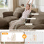 LLappuil 104" Sectional Sofa, L Shaped Modular Sectional Couch with Movable Ottoman, Cloud Chenille Sofa Couch for Living Room