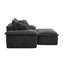 LLappuil 50" Accent Chair with Ottoman, Oversized Living Room Chair, Corduroy Deep Seat Reading Single Sofa Chair, No Need Assemble