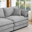 LLappuil Modular Sectional Sofa, Sectional Couch with 2 Movable Ottoman, Chenille 6 Seat Cloud Sofa Couch for Living Room Gray
