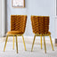 LLappuil Dining Chair Set of 2, 2 Piece Upholstered Accent Chairs for Dining Room, Living Room Orange