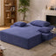 LLappuil Chaise Lounge Chair Indoor, Corduroy Boneless Sofa Bed with Cup Holder, Deep Seat Sleeper Couch Reading Chairs, Cloud Sofas Couches for Living Room, No Assembly Required Blue