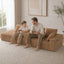 LLappuil 95" Sectional Sofa, Modular Sectional Couch with Left Chaise, Cup Holders, Side Pocket, Corduroy Boneless Sofa Couch for Living Room