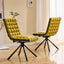 LLappuil Dining Chair Set of 2, 2 Piece Puffy Bubble Kitchen Dining Chair with with Metal Legs, Tufted Velvet 360° Swivel Accent Chair for Dining Room, Kitchen, Living Room