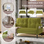 LLappuil Loveseat Sofa, 47" Small Couch, Love Seat Corduroy Sofa Couch for Compact Space Olive