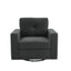 LLappuil 360° Swivel Accent Chair, Mid-century Living Room Chair, Single Sofa Reading Chair for Living Room, Nubby Woven Fabric