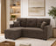 LLappuil 71" Sectional Sofa, Sectional Couch with Pull Out Sofa Bed Twin Size, Convertible Sofa Bed with Storage Chaise for Living Room, Compact Space, Polyester Fabric Brown