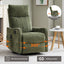 LLappuil Recliner Chair, 360° Swivel Massage Recliner Chair with Heat, Nursery Glider Rocker Recliner Chair for Living Room, Bedroom, Chenille Green