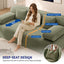 LLappuil Futon Sofa Bed, 79" Loveseat Sofa Convertible Sofa Bed Queen Size, Corduroy Sofa Couch for Living Room Green