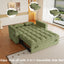 LLappuil Pull Out Sofa Bed Full Size, 65" Loveseat Sofa Convertible Sofa Bed, Chenille Sofa Couch with Small Toptable, Charging Port, Hidden Storage Armrest for Living Room Green