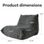 LLappuil Bean Bag Chair, Lazy Sofa Chair for Adults, BeanBag Chair Bean Bag Sofa with Memory Foam for Living Room Bedroom Gray