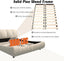 LLappuil Upholstered Platform Bed Queen Size, Oversized Wood Bed Frame with Padded Backrest Beige