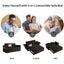 LLappuil Pull Out Sofa Bed Full Size, 65" Loveseat Sofa Convertible Sofa Bed, Velvet Sofa Couch with Small Toptable, Charging Port, Hidden Storage Armrest for Living Room Black