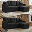 LLappuil 71" Sectional Sofa, Sectional Couch with Pull Out Sofa Bed Twin Size, Convertible Sofa Bed with Storage Chaise for Living Room, Compact Space, Polyester Fabric Black