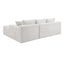 LLappuil Sectional Sofa, 106" U Shaped Modular Sectional Couch with Left Chaise, Cloud Courduroy Sofa Couch with Movable Ottoman for Living Room White