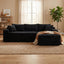 LLappuil 95" Sectional Sofa, Modular Sectional Couch with Left Chaise, Deep Seat Corduroy Cloud Sofa for Living Room