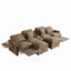 LLappuil 141" Sectional Sofa, Oversized Modular Sectional Couch with Power Electric Recliner, Cloud Sofa Couch with Center Console, USB Charging Ports, Small Tabletop for Living Room