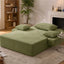LLappuil Chaise Lounge Chair Indoor, Corduroy Boneless Sofa Bed with Cup Holder, Deep Seat Sleeper Couch Reading Chairs, Cloud Sofas Couches for Living Room, No Assembly Required Green